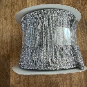 Silver Metallic Trim Ribbon Roll